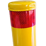 90mm x 900mm Surface Mounted Yellow Bollard with Fixing Kit - BOLY | PICKUP ONLY