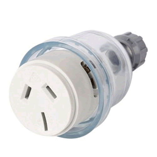 3 Pin 15A Female Socket Clear - PT15F