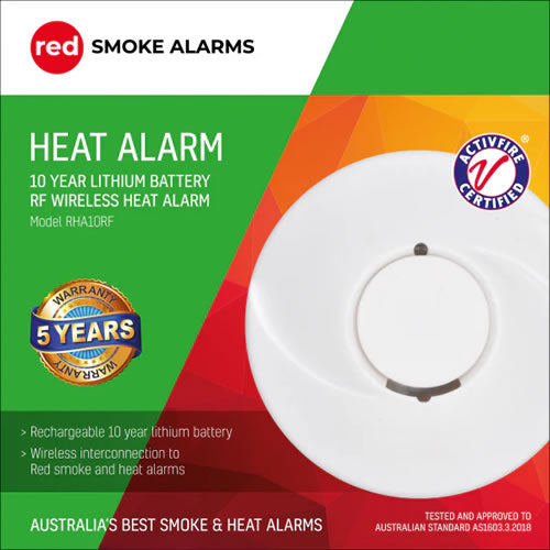 Red RF Wireless Heat Alarm With 10YR Lithium Battery - RHA10RF – PCA ...
