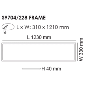 SAL Panel Recessed Mount Frame - S9704 214FRAME/ 414FRAME/ 228FRAME/ 328FRAME