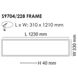 SAL Panel Recessed Mount Frame - S9704 214FRAME/ 414FRAME/ 228FRAME/ 328FRAME