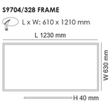 SAL Panel Recessed Mount Frame - S9704 214FRAME/ 414FRAME/ 228FRAME/ 328FRAME