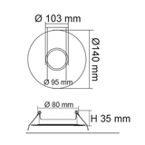 SAL Downlight Adaptor Plate - S9933