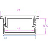 SAL 2 Meter LED Strip Channel - SLT4050/2