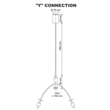 SAL "Y" Suspension Drop 1.8mtr Stainless Steel - SSY1512