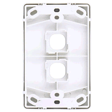 Classic 2 Gang Switch Grid + Cover White - SW02