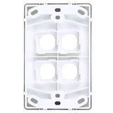 Classic 4 Gang Switch Grid + Cover White - SW04