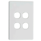 Classic 4 Gang Switch Grid + Cover White - SW04