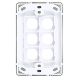 Classic 6 Gang Switch Grid + Cover White - SW06