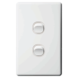 Classic 2 Gang Switch 16A 240V White - SW2