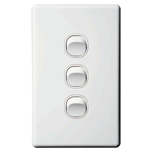 Classic 3 Gang Switch 16A 240V White - SW3