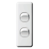 Classic Switch Architrave 2G White - SWA2