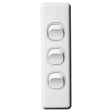 Classic 3 Gang Architrave Switch White - SWA3