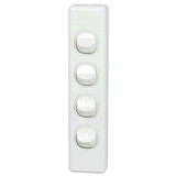 Classic Switch Architrave 4G White - SWA4