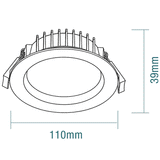 Martec Titan II 92mm LED Downlight 10W CCT - TLTD34510WD