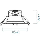 Martec ZONE 92mm LED Downlight 9W CCT w/PIR Sensor - TLZD3459WDS