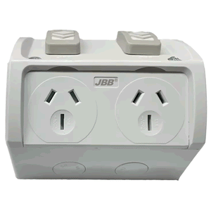 Weatherproof Double Powerpoint 10A IP53 - WP210