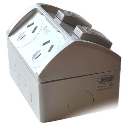 Weatherproof Double Powerpoint 10A IP53 - WP210 – PCA Electrical Supplies