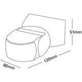 Mercator IP65 PIR Sensor 180 Degree - XSEN003PIR