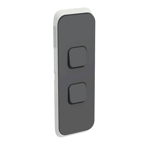 Clipsal Iconic Architrave Switch Skin Anthracite 2G - 3042ACAN