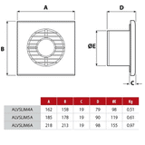 Allvent Evolution 150mm Slim Wall / Ceiling Exhaust Fan - SLIM6A