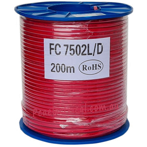 1.5mm 2 Core Red Flat Fire Control Cable 200m - FC7502LD | PICKUP ONLY