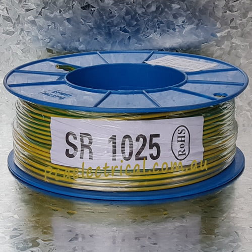 2.5mm Building Wire Yellow / Green 100m - SR1025 | PICKUP ONLY