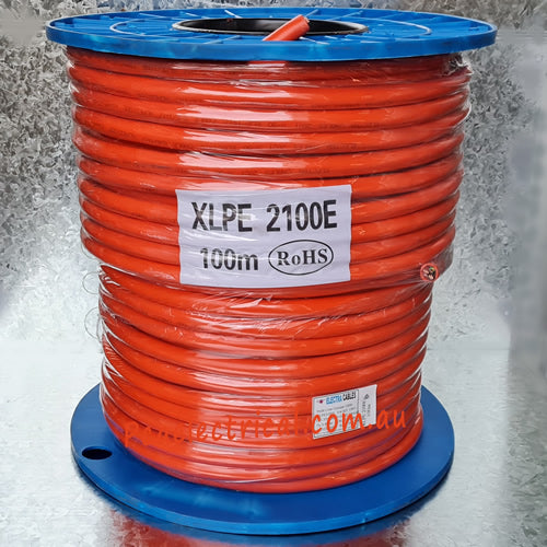 10mm 2 Core & Earth Orange Circular 100m - XLPE2100E | PICKUP ONLY