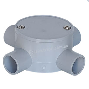 20mm 4 Way Shallow Junction Box - J204