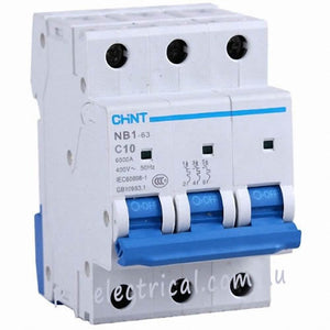 CHINT MCB 3P 10A 6kA 415V C-Curve - NB163C310