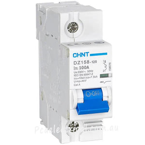 CHINT MCB 1P 6kA 100A 240V C-Curve - DZ158-125C100