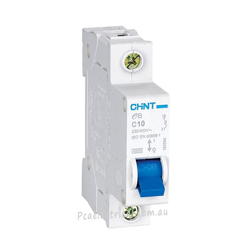 CHINT MCB 1P 4.5kA 10A 240V C-Curve - EBC10