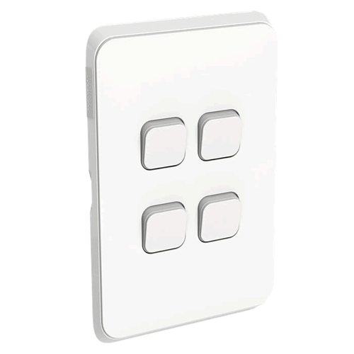 CLIPSAL Iconic Switch 4G Vivid White - 3044VAVW