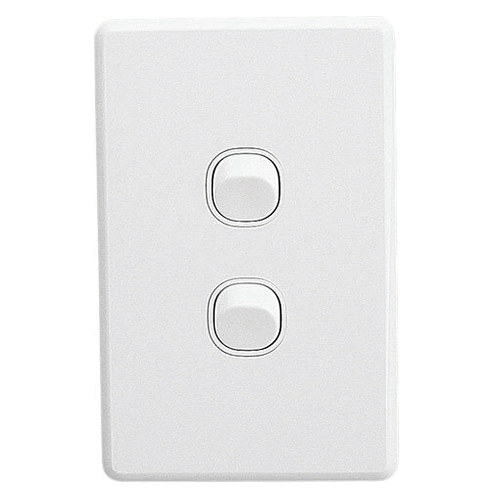 Clipsal Classic 2 Gang Switch 10A 250V C2032VA-WE