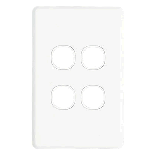 Clipsal Classic Switch Grid Plate 4G - C2034VHWE