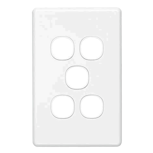 Clipsal Classic Switch Grid Plate 5G - C2035VHWE