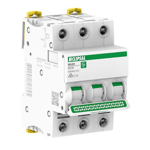 CLIPSAL MCB 3P 6kA 10A 415V C-Curve, MAX9 - MX9MC310