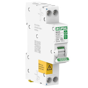 CLIPSAL RCBO 1P+N 6kA 16A 30mA Type A Slim MAX9 - MX9R3116