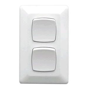 Clipsal Prestige 2 Gang Switch 10A 250V - P2032VA