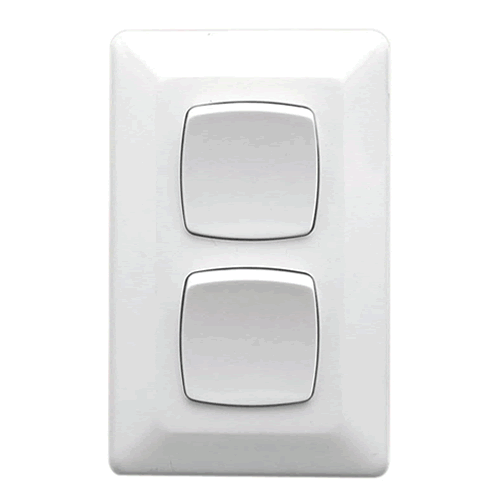 Clipsal Prestige 2 Gang Switch 10A 250V - P2032VA