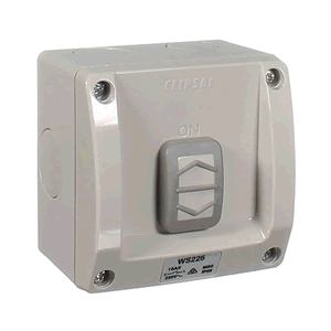 Clipsal Weatherproof Single Switch 16A IP66 - WS226