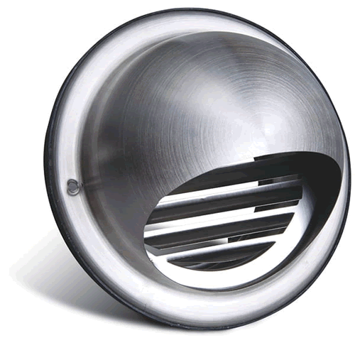 Allvent Outdoor 100mm Wall Dome Grille (Stainless Steel) - DG100