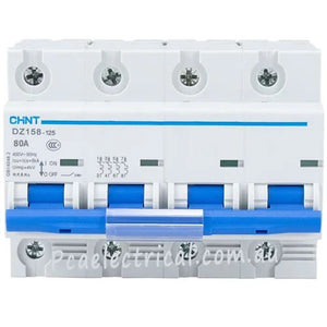 CHINT MCB 3P 125A 6kA 415V C-Curve - DZ158-125C125/3