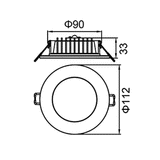 Energetic TriValite 92mm LED Downlight 8W CCT Dim  - ELA172083