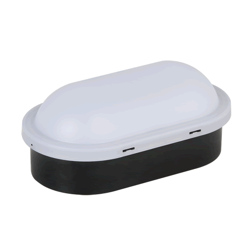 Energetic Oval Mini 8W / 5W LED Bunker IP65 Tricolour Black - ELA281006