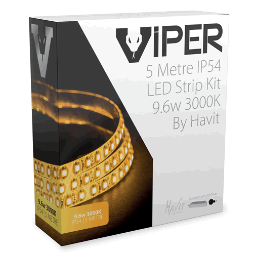 HAVIT VIPER 9.6w 5m LED Strip Kit 3000k VPR9743IP54-120-5M