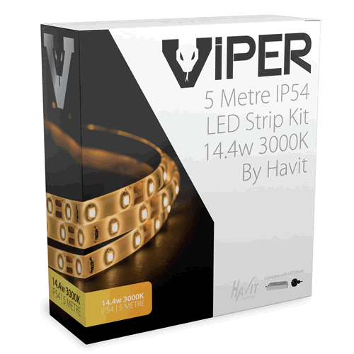 HAVIT VIPER 14.4w 5m LED Strip Kit 3000k VPR9783IP54-60-5M