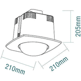 Martec Contour 1 Single Heat Lamp Bathroom heater - MBHC1LW