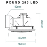 MARTEC Saturn 250 Round Exhaust Fan Tricolour - MXFSLR25W