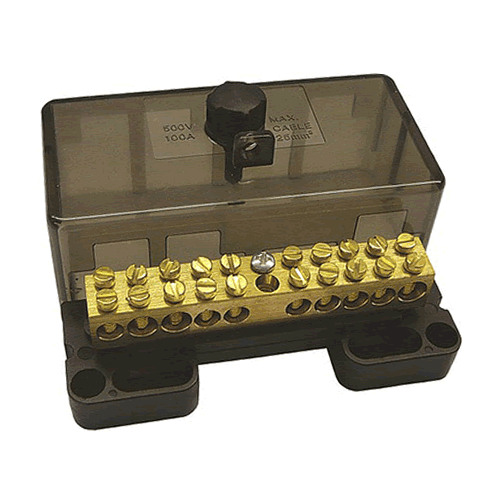 10 Hole Neutral Link 110A 500V - NL10/100